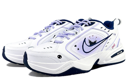 Кроссовки Nike Air Monarch 4 Chunky Sneakers Unisex Low-Top White 415445-102(team40-男女款暗黑兔子黑紫)