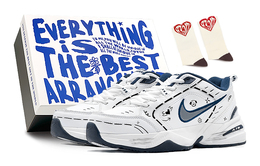 Массивные кроссовки Nike Air Monarch 4 унисекс, Black/White 415445-102(team88-小狗涂鸦s-box) | black/white