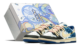 Кроссовки Nike Dunk Skateboard Shoes Women's Low-Top Deep Sky Blue/black/white dd1503-119(teama-dk女深蓝海岸s-box)