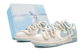 Кроссовки Nike Dunk Skateboard Shoes Women's Low-Top White Blue dd1503-123(team27-女款蓝色陨星s-box)