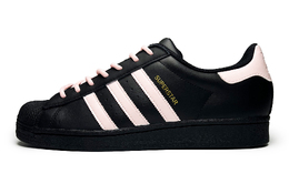 Adidas Кроссовки для скейтбординга Superstar, унисекс, низкие, черные/розовые eg4959(team285-男女款告白樱花) | black pink