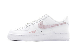Nike Кроссовки Air Force 1 Pink Rococo Low Top для скейтбординга, женские, розовые, белые dd8959-100(team140-粉色洛可可) | pink white