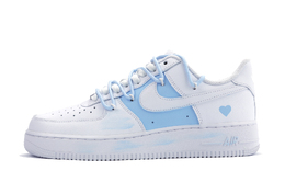 Женские кроссовки для скейтбординга Nike Air Force 1, White/Blue dd8959-100(team48-爱的名义) | white/blue