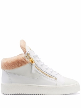 Giuseppe Zanotti высокие кеды Kriss с подкладкой из овчины, белый rw10000007 | белый
