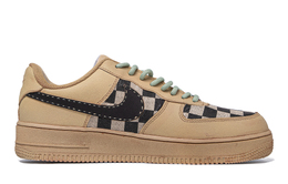 Женские кроссовки для скейтбординга Nike Air Force 1, Khaki dd8959-100(teamm-女款爱心华夫米白棕) | khaki