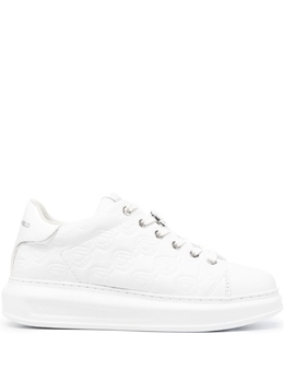 Karl Lagerfeld кеды с тисненой монограммой, белый kl62523f01w | белый