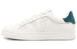 Кроссовки Emporio Armani Logo-embossed Leather Sneakers, белый x4x598xr098t839 | white