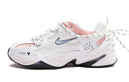 Кастомизированные кроссовки Nike M2K Chunky Sneakers Women, белый/розовый bq3378-100(team15-甜甜小狗)