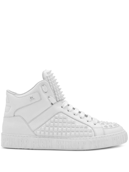 Philipp Plein кеды с заклепками-шипами, белый fadsusc0624ple005n | белый