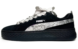 Кроссовки Puma Smash Platform Skateboarding Shoes Women's Low-top Black/silver, серебряный 366488-02(team285-女款花财) | silver