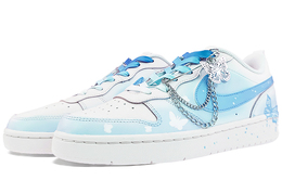 Кроссовки Nike Court Borough Series Skateboard Shoes Women's Low-Top White Blue bq5448-100(team40-gs梦蝶蓝)