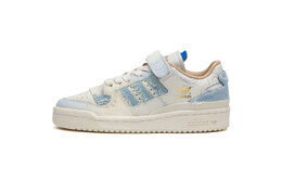 Кроссовки Adidas FORUM 84 Skateboarding Shoes Unisex Low-top White/blue, голубой h03721(team196-男女款夏日腰果花) | light blue