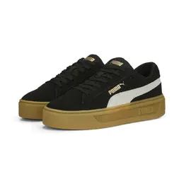 Кроссовки Puma "Smash Platform V3 Замшевые кроссовки женские", цвет Black White Gold 8176196293 | black white gold