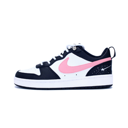 Nike Кроссовки для скейтбординга Court Borough женские, низкие, черные/розовые/белые bq5448-115（team134-莓莓流星） | black pink