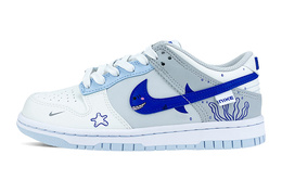 Кроссовки Nike Dunk Skateboard Shoes Women's Low-Top Blue Gray/White fb1843-141(team40-gs海底世界蓝)