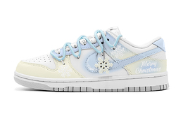 Кроссовки Nike Dunk Skateboard Shoes Men Low-Top Blue dv0831-101(teams-白玉雪花男s-box) | light yellow
