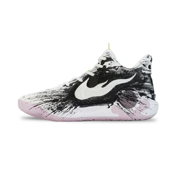 Nike Баскетбольные кроссовки KD Trey 5 IX с амортизацией, противоскользящие, износостойкие, дышащие, среднего размера, винтажные, унисекс, черно-белые dj6922-100(teameight-实战trey白毒）