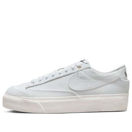 Кроссовки блейзер платформа низкая парусиновые Nike, белый dv7475-100 | white/sail/black