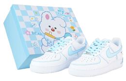 Кроссовки Nike Air Force 1 Skateboard Shoes Women's Low-Top White Blue dd8959-100(team74-晴天娃娃s-box)