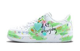 Кроссовки Nike Air Force 1 Skateboard Shoes Men Low-Top White cw2288-111(team147-爱心涂鸦)
