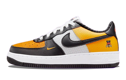 Кроссовки Nike Air Force 1 Low Black Gold Jersey Mesh GS dq7779-700