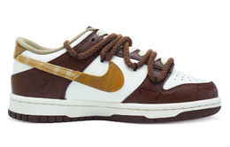 Кроссовки Nike Dunk Skateboard Shoes Women's Low-Top White Brown/Beige fv3653-191(teamd-女款美拉德小熊)