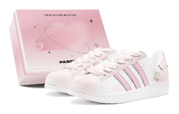 Кроссовки Adidas Superstar Skateboarding Shoes Unisex Low-top White, розовый eg4958(teams-童趣小兔s-box) | pink