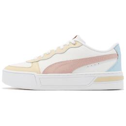 Puma Кроссовки для скейтбординга Skye Low Top женские, розовые, желтые 374764-22 | white-rose pink-caramel pudding