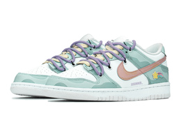Кроссовки Nike Dunk Skateboard Shoes Women's Low-Top Blue Pink/White dh9765-100(teama-dk鸳鸯蓝星s-box)
