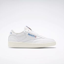 Винтажные кроссовки Club C 85 Reebok, мультиколор 100007875 | ftwr white / chalk / vector blue