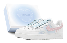 Кроссовки Nike Air Force 1 Skateboarding Shoes Women's Low-top Blue, синий/розовый dh2920-111(team88-奶油冰淇淋s-box) | blue/pink