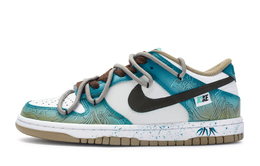 Кроссовки Nike Dunk Skateboard Shoes Women's Low-Top White, белые dx6063-131(team80-女款青绿)