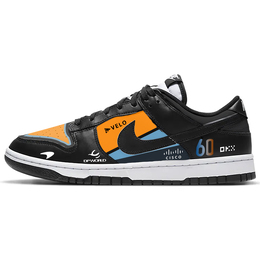 Кроссовки Nike Dunk Skateboard Shoes Women's Low-Top White, черный cw1590-100(team366-超级赛车) | black