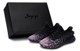 Adidas Yeezy Boost 350 V2 повседневные кроссовки унисекс низкие розово-черные, цвет Black Pink hq4540(team80-男女同款暗墨粉绽s-box) | black pink