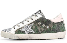 Женские кеды с низким верхом Golden Goose, камуфляж gwf00101.f001638.80828