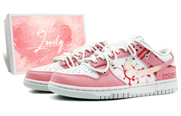 Кроссовки Nike Dunk Skateboard Shoes Women's Low-Top White Pink dh9765-102(team131-草莓奶芙 s) | pink