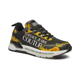 Кроссовки с добавлением кожи Versace, черный vr245w000005a060041 | nero