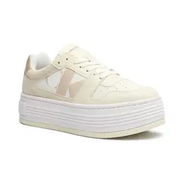 Кожаные кроссовки Calvin Klein, экрю cj244w000041b310036 | écru