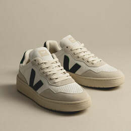 Кроссовки Veja V-90 O.T. W кожаные, белый vd2003384a | extra white / cyprus