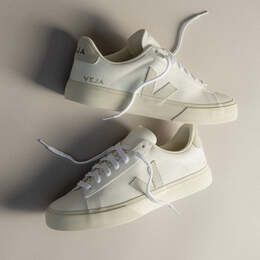 Кроссовки Campo Chromefree Leather Veja, белый cp0502429b | extra white / natural suede
