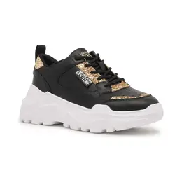 Кроссовки с добавлением кожи Versace, черный vr235w000143a060036 | nero