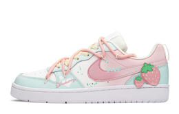 Nike Низкие кроссовки для скейтбординга Court Borough GS, зеленые, розовые bq5448-100(teama-薄荷草莓) | green pink