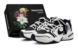 Кроссовки Nike Air Monarch 4 Chunky Sneakers Unisex Low-Top Black/White, черный/белый 415445-102(teams2-潮酷时尚s-box) | black/white