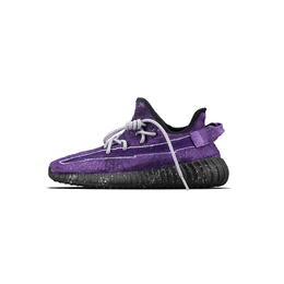 Adidas Низкие повседневные кроссовки Yeezy Boost 350 V2 унисекс, черно-фиолетовые hq4540（team81-男女款紫龙虾） | black purple