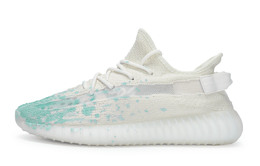 Кроссовки Adidas Yeezy Boost 350 V2 Lifestyle Shoes Unisex Low-top Cyan, белый/черный hq6316(team80-男女同款霜青幻彩s-box) | white/volt/light lemon twist/black