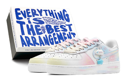 Женские кроссовки для скейтбординга Nike Air Force 1, Blue/Pink dh2920-111(team88-彩虹云朵-box) | blue/pink