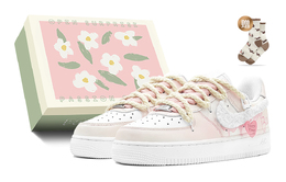 Женские кроссовки для скейтбординга Nike Air Force 1, 	 Pink dh2920-111(teams-芭蕾少女s-box) | 	 pink