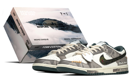 Кроссовки Nike Dunk Skateboarding Shoes Unisex Low-top Black/grey/green, зеленый fq8080-133(teama-海上热潮s-box) | black/gray/green