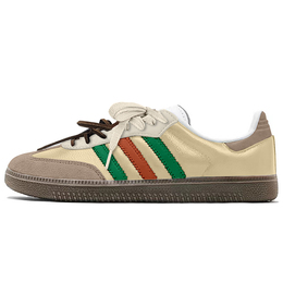 Adidas Кроссовки для скейтбординга SAMBA OG с противоскользящим износостойким верхом, унисекс, зеленые, красные, желтые ig1024(teamy-男女款古着绿红黄) | green red yellow