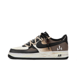 Nike Кроссовки Air Force 1 с низким верхом для скейтборда, противоскользящие, унисекс, черно-серые dv0788-001(team186-少年游) | black gray